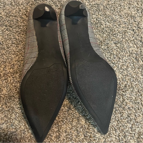 Croft & Barrow Women's Checkered Heels - Gray and Red Z9 - Picture 3 of 14